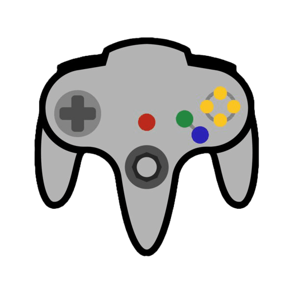 N64 controller showing the D-pad, analog stick, Start, A, B, and C buttons