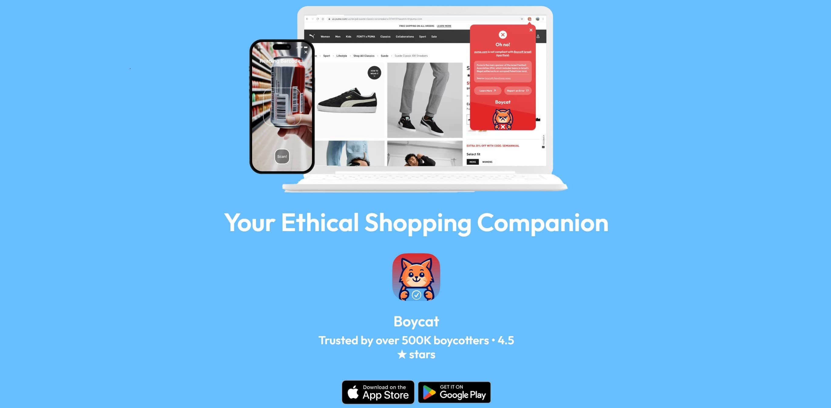 Image of Boycat Ethical Shopping App